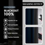 Yakamok 100% Blackout Curtains 54 inches Long,Room Darkening Blue Curtains Ombre... - Image 4