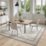 DweIke 4x6 Area Rugs for Living Room, Machine Washable Bordered Rug for Bedroom,... - Image 5