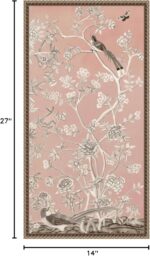 Amanti Art Framed Canvas Wall Art 27x14 Blush Chinoiserie I by Naomi McCavitt, F... - Image 6