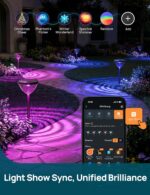 Linkind Smart Solar Pathway Lights SP6, App/Voice Control Solar Lights Outdoor W... - Image 6