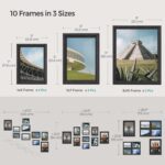 SONGMICS Picture Frames with 16 Mats, Set of 10 Collage Photo Frames, Two 8x10, ... - Image 7