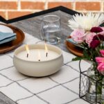 TIKI Citronella Candle 2-Pack – 7-Inch White Wax Bowl with Concrete Finish – Out... - Image 3