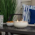 TIKI Citronella Candle 2-Pack – 7-Inch White Wax Bowl with Concrete Finish – Out... - Image 4
