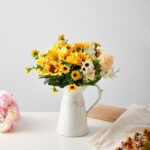 White Ceramic Pitcher Vase, Flower Pitcher,Farmhouse vase for Home Décor, 8.5inc... - Image 6