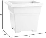 Novelty Root & Vessel Countryside Square Tub Planter, White, 18-Inch - Image 3