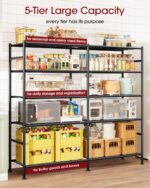 Sakugi Storage Shelves - 5-Tier Heavy Duty Garage Shelving Units with Leveling F... - Image 5