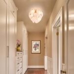 Flush Mount Ceiling Light Chandelier, Gold Glass Mid Century Modern Chandelier F... - Image 7
