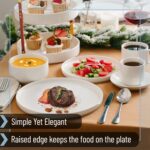 BTaT- Porcelain White Dinner Plates, Set of 6, 10.6 inch, Salad Serving Modern R... - Image 5