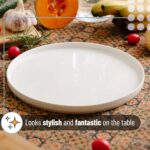 BTaT- Porcelain White Dinner Plates, Set of 6, 10.6 inch, Salad Serving Modern R... - Image 7