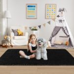 Black Runner Rugs,Runner Rug for Bedroom Living Room,Fluffy Soft Plush Shaggy Ru... - Image 4