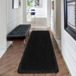 Black Runner Rugs,Runner Rug for Bedroom Living Room,Fluffy Soft Plush Shaggy Ru... - Image 5
