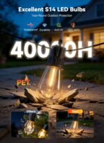 Minetom 101FT Outdoor String LED Patio Lights Waterproof,46 Shatterproof S14 Vin... - Image 4