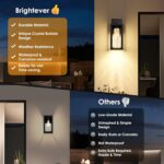 Brightever 2-Pack Outdoor Wall Lights Fixture, Exterior Waterproof 10W Matte Bla... - Image 3