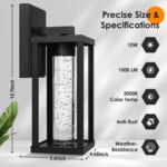 Brightever 2-Pack Outdoor Wall Lights Fixture, Exterior Waterproof 10W Matte Bla... - Image 5