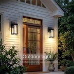 Brightever 2-Pack Outdoor Wall Lights Fixture, Exterior Waterproof 10W Matte Bla... - Image 6