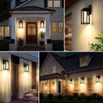 Brightever 2-Pack Outdoor Wall Lights Fixture, Exterior Waterproof 10W Matte Bla... - Image 7
