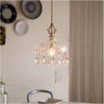 French Retro Glass Hanging Light Indoor LED Luxury Chandeliers Bedroom Restauran... - Image 3