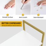 DWVO Gold Bookshelf, Modren 5 Tier Bookcase, Storage Shelves Organizer Standing ... - Image 6