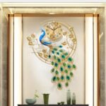 Shikiy 36.6" Large Peacock Wall Clock Crystal Decor, 3D Peacock Wall Clocks, Lar... - Image 5
