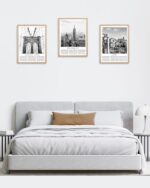 HesenDot New York Natural OAK Wood Framed City Wall Art,12x16in City Skyline Can... - Image 9
