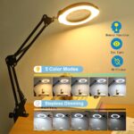 12X Magnifying Glass with Light and Stand, Upgrade Real Glass magnifying lamp, 5... - Image 3