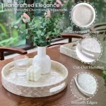 CHI AN HOME 12.6 Inch Capiz Round Decorative Tray, Decorative Serving Tray with ... - Image 5