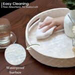 CHI AN HOME 12.6 Inch Capiz Round Decorative Tray, Decorative Serving Tray with ... - Image 7