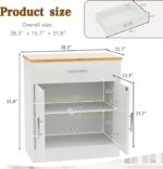 Vongrasig Farmhouse Coffee Bar Cabinet, Small Sideboard Buffet with Storage, Mod... - Image 4