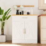 Vongrasig Farmhouse Coffee Bar Cabinet, Small Sideboard Buffet with Storage, Mod... - Image 7
