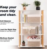 OIAHOMY 3 Pack Storage Baskets for Organizing, 13''X9.85''X8.7'' Storage Bins,Wo... - Image 3