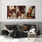 3Pcs Fashion African American Black Man Canvas Wall Art Modern Money Poster Prin... - Image 7