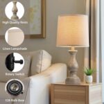 Seealle Farmhouse Table Lamps Set of 2 - Rustic Lamp for Bedroom Living Room, 22... - Image 5