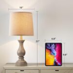 Seealle Farmhouse Table Lamps Set of 2 - Rustic Lamp for Bedroom Living Room, 22... - Image 6