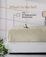 Good Sleep Bedding King Size Fitted Sheets Only - 800 TC Fitted Sheet King, Luxu... - Image 4