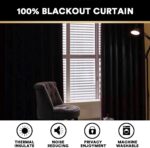PrinceDeco Natural Linen Curtains 100% Blackout Linen Curtains for Bedroom Full ... - Image 3
