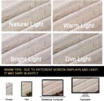 PrinceDeco Natural Linen Curtains 100% Blackout Linen Curtains for Bedroom Full ... - Image 4