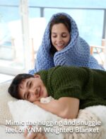 YnM Chunky Cotton Knit Throw Blanket, Cable Knit Throws for Bed Couch Sofa, Comf... - Image 4