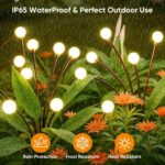 Solar Lights Outdoor Waterproof: 2 Pack 16 LED Swaying Firefly Solar Powered Gar... - Image 5
