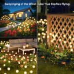 Solar Lights Outdoor Waterproof: 2 Pack 16 LED Swaying Firefly Solar Powered Gar... - Image 8