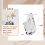 Crystal Flower Vase, Premium Modern Clear Vase, Anniversary Centerpiece, Crafted... - Image 4