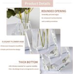 Crystal Flower Vase, Premium Modern Clear Vase, Anniversary Centerpiece, Crafted... - Image 5