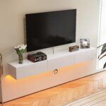 FurniNova Floating TV Stand with 3 Doors,Modern Floating TV Console Cabinet with... - Image 3