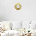 Kitchen Wall Clock, Gold Sunburst Wall Clocks Battery Operated, 10 Inch Modern D... - Image 4