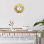 Kitchen Wall Clock, Gold Sunburst Wall Clocks Battery Operated, 10 Inch Modern D... - Image 6