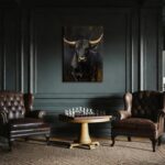 Black Bull Gold Accent Wall Art 12x16 Inch Framed Canvas Print Gothic Chic Poste... - Image 6