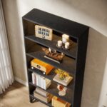 Tribesigns Tall Bookcase Black Bookshelf, 70.8” Large Bookcases Organizer with L... - Image 7