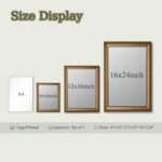 LHHJDIO Vintage Gold Framed Wall Art Dark Moody Cloud Canvas Wall Art Abstract C... - Image 4
