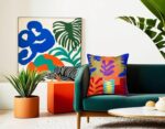 Matisse Decorative Pillow Cover Cutouts Hand Embroidered Abstract Toss Pillows F... - Image 3