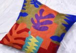 Matisse Decorative Pillow Cover Cutouts Hand Embroidered Abstract Toss Pillows F... - Image 5
