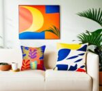 Matisse Decorative Pillow Cover Cutouts Hand Embroidered Abstract Toss Pillows F... - Image 9